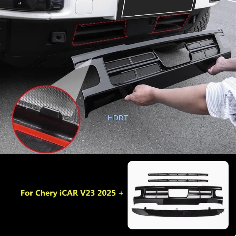 

For Chery iCAR V23 2025 + Car Styling Front Face Racing Grills Insect Anti Net Proof Dust Cover Protector Decoration Accessories