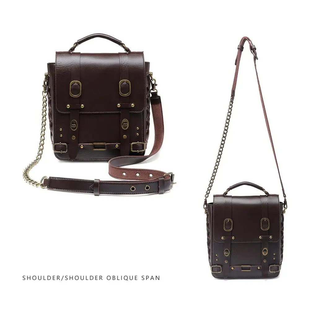 Retro-style women's double-shoulder bag or single-shoulder crossbody bag Women's Backpack Men's  Back Pack Back Bag
