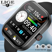 LIGE Multifunctional Smartwatch For All Smartphone  Connections Women Bluetooth Call Life Waterproof Watch Sport Smart Watch Men