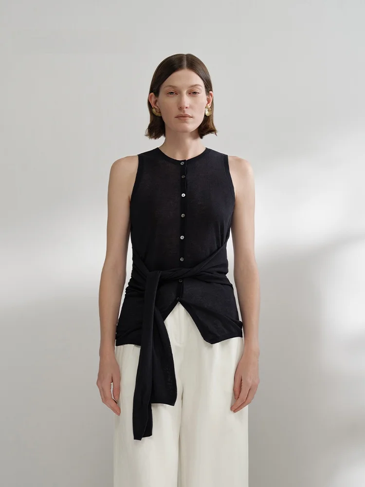 

Miss Bucci Women's Comfortable Faionable Casual round Ne Svel Knitwear Spring Summer Versatile Sli Commute Sle