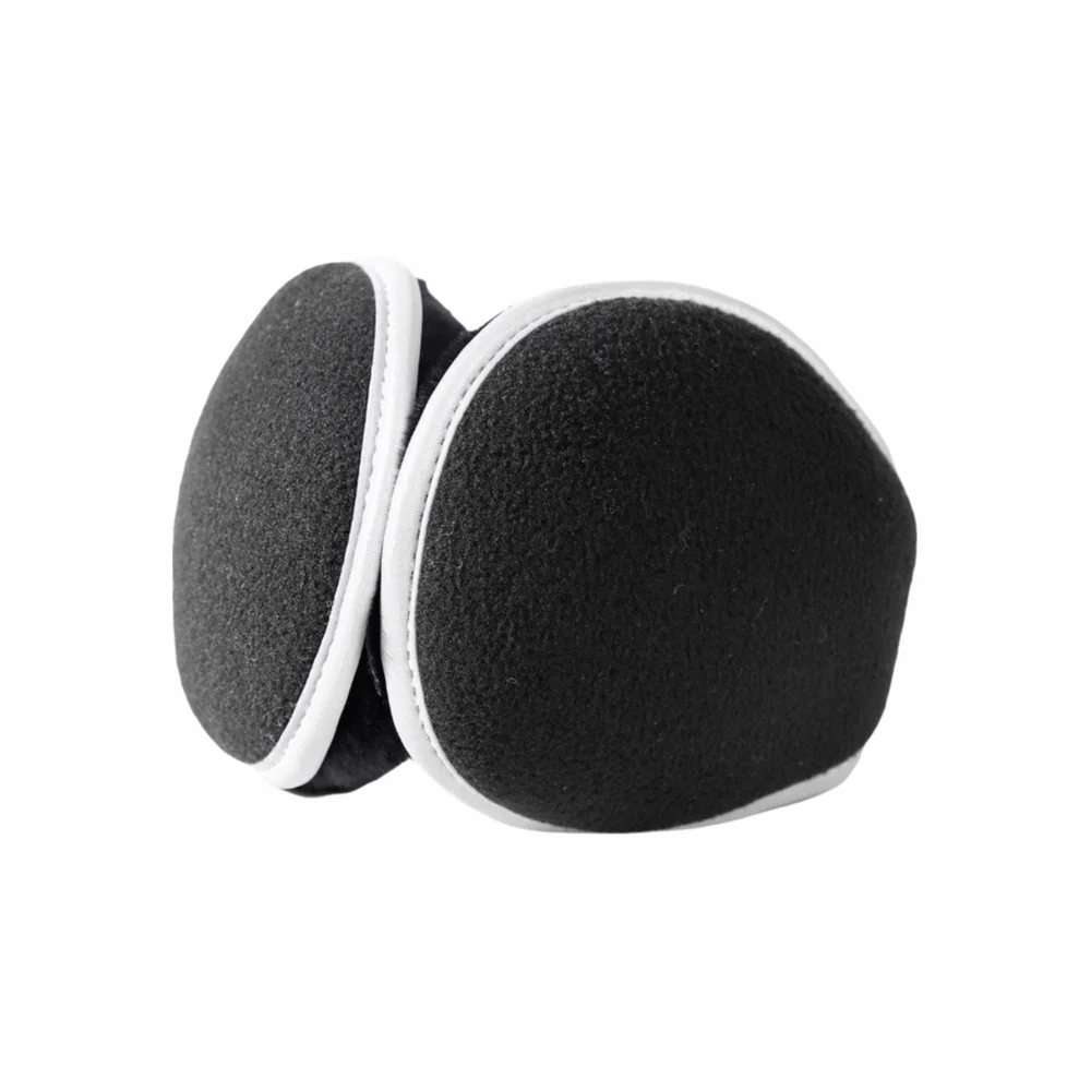 Portable Reflective Winter Foldable Earmuffs Plush Thickened Ear Cover Soft Solid Color Earflap Cycling