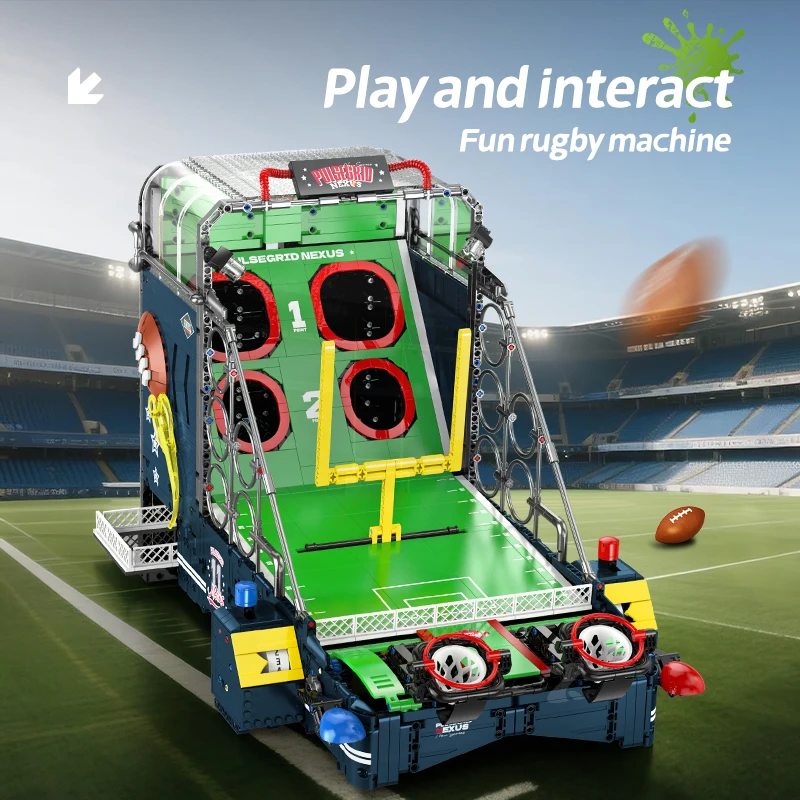 Creative Desktop Rugby Game Machine Building Blocks, 2272pcs City  Parent-Child Interactive Board Game Battle Toy With Lights