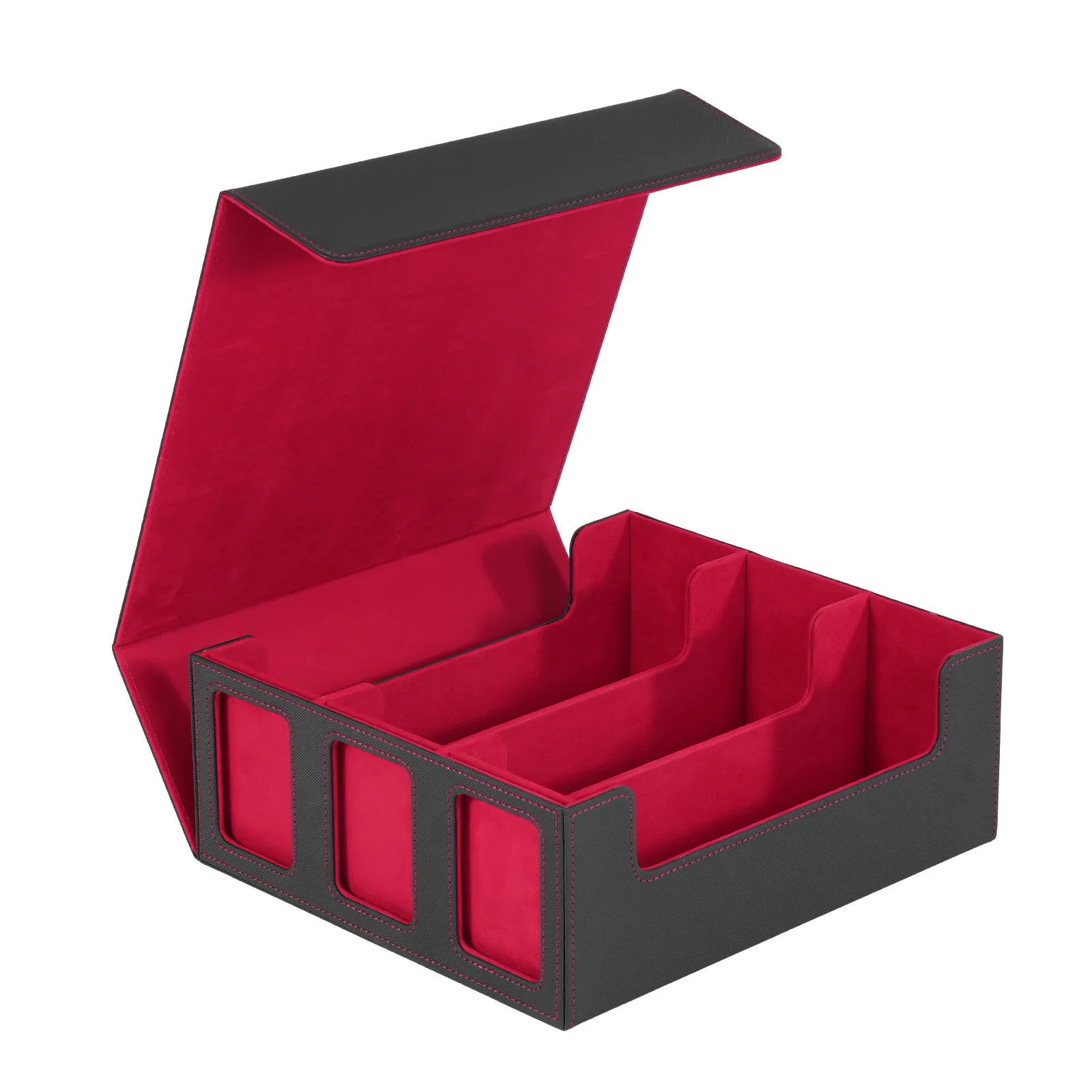 Boîte à cartes à fenêtre magnétique à trois rangées, boîte de rangement de cartes multifonction de grande capacité, jeu Pokémon King, offre spéciale