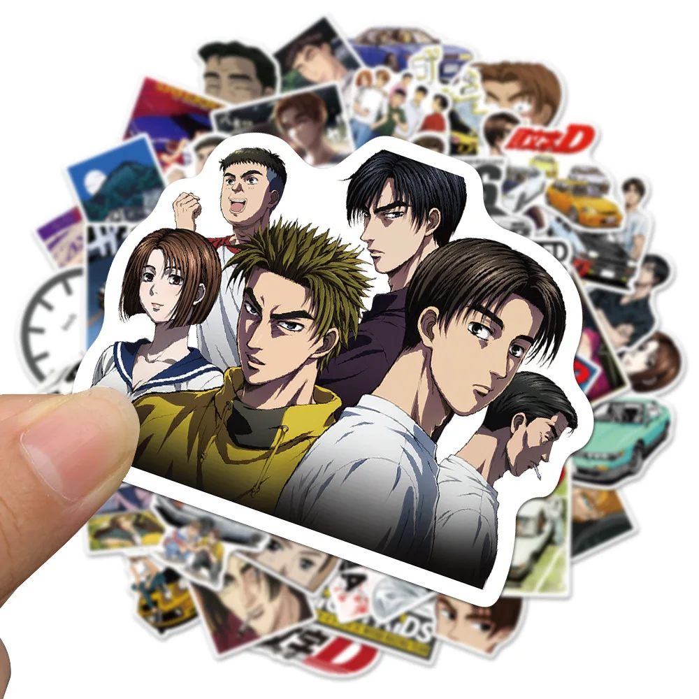 

10/30/50/100PCS Japanese Anime Initial D Fujiwara Takumi Personality Cool Graffiti Sticker DIY Skateboard Helmet Motorcycle Bike