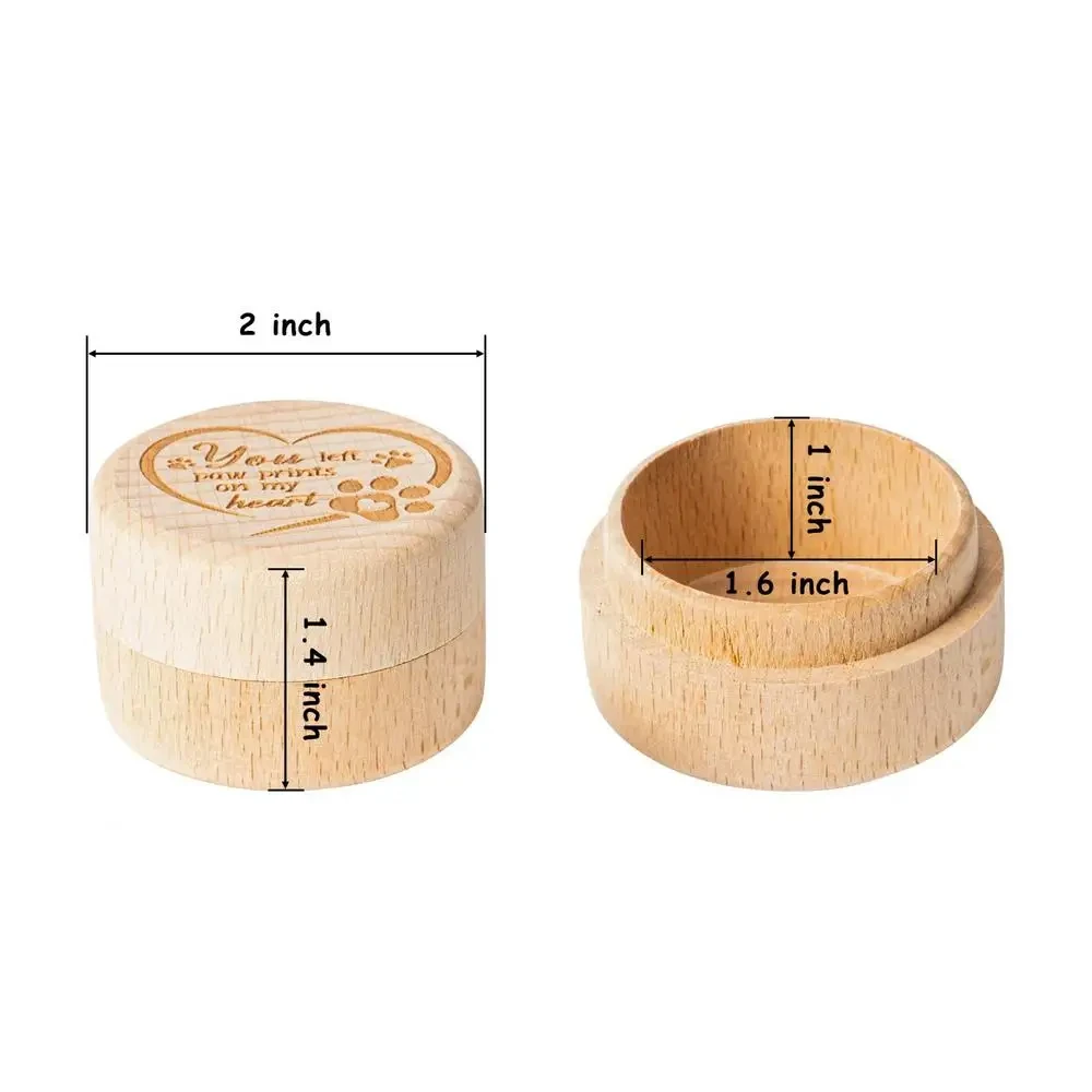 Dog Hair Keepsake Box Wooden Engraved Cat Dog Tooth Hair Storage Boxes Pet Supplies Commemorative Gifts With Lid for Pet