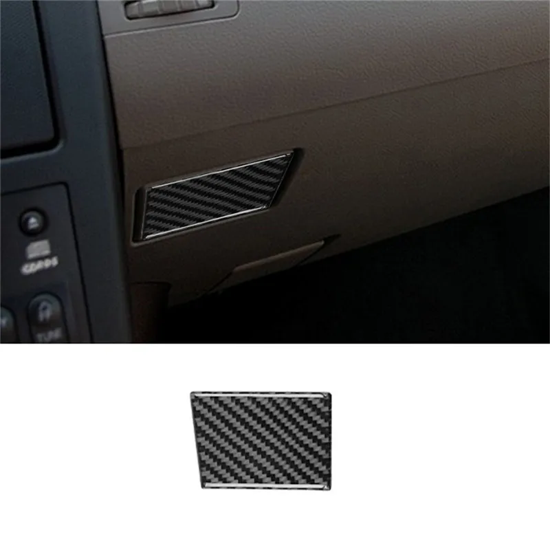 For Nissan 350Z 2003 2004 2005 Carbon Fiber Stickers Passenger Storage Box Locks Cover Trim Car Interior Decorative Accessories