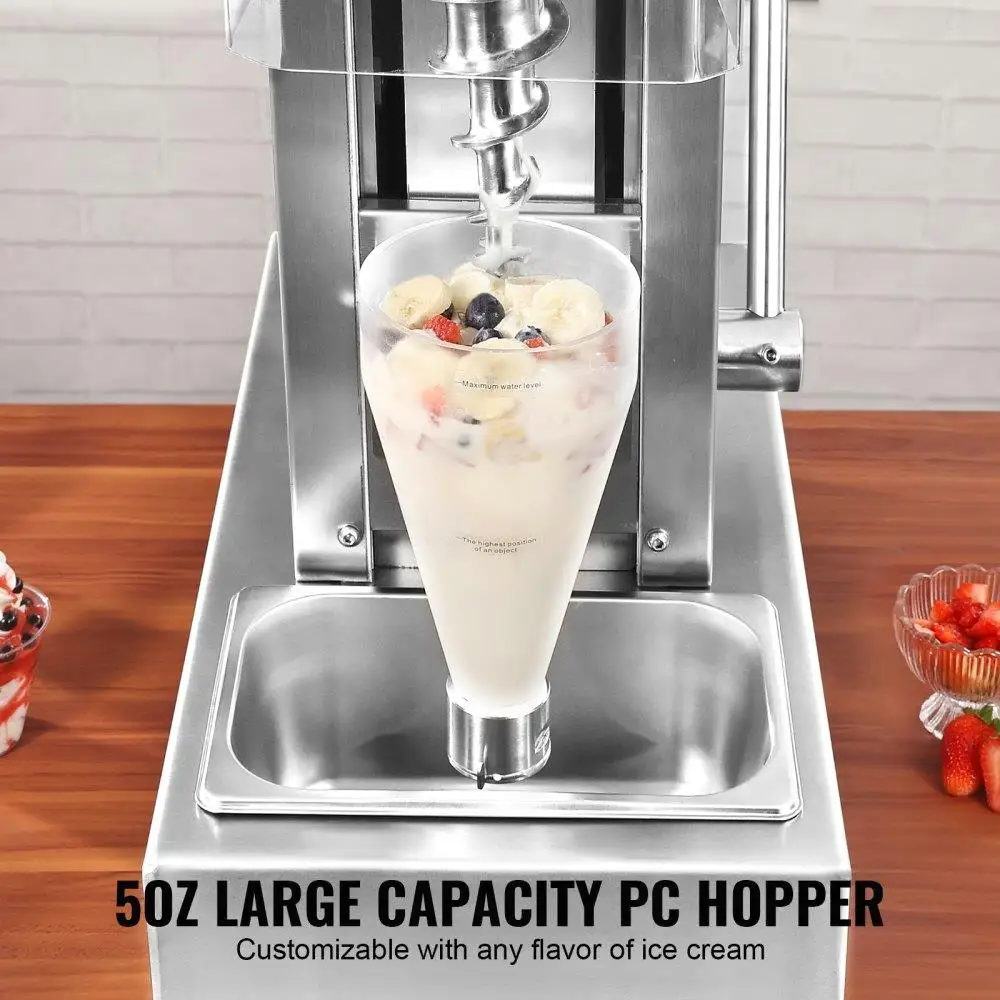 Ice Cream Blender 750W  Ice Cream Mixer Stir Machine 304 Stainless Steel