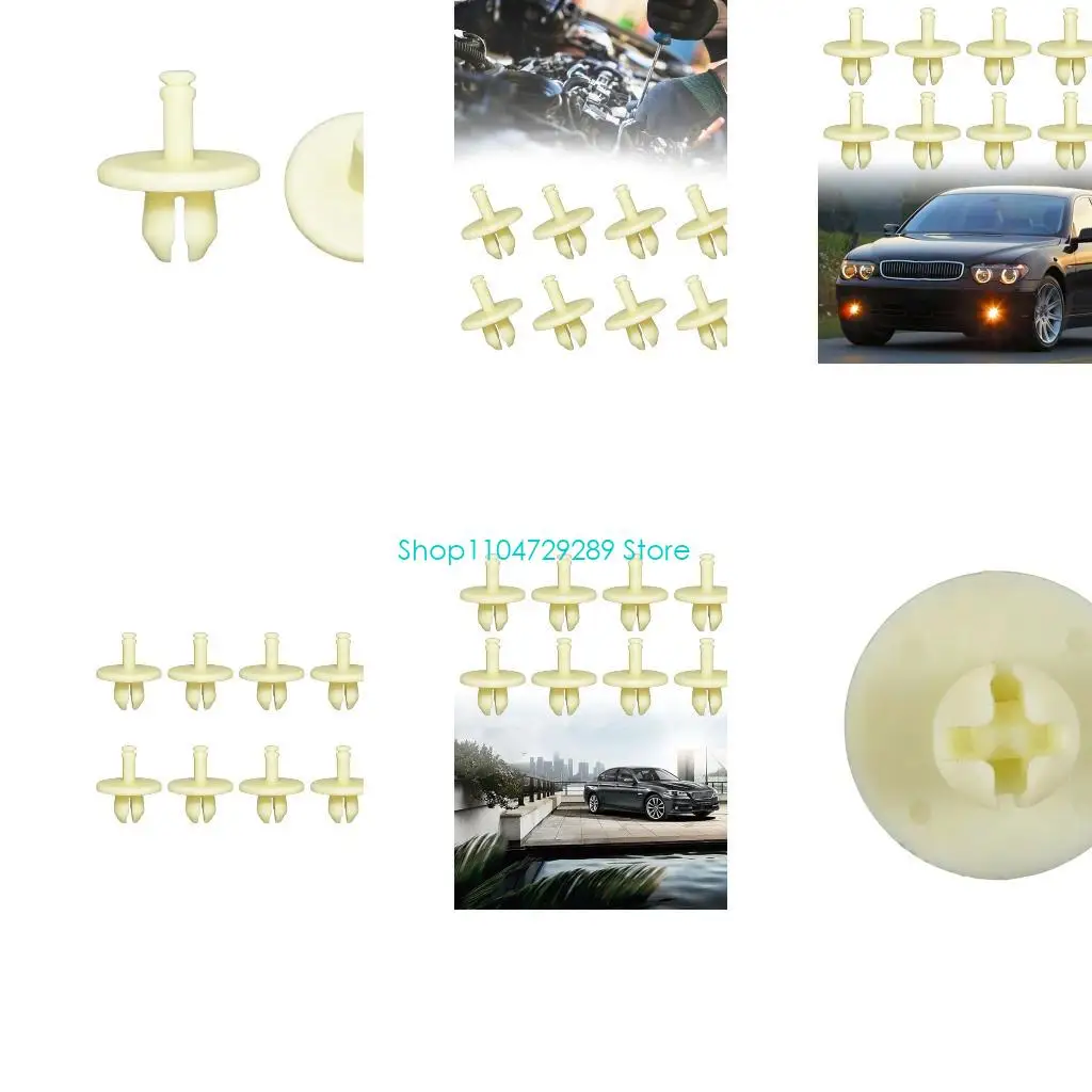 D8KE Automotive Door Trim Panel Clips Split Leg Nylon Retainers 07147213303 for Side Skirt and Wheel Well Service, PA66 Clip