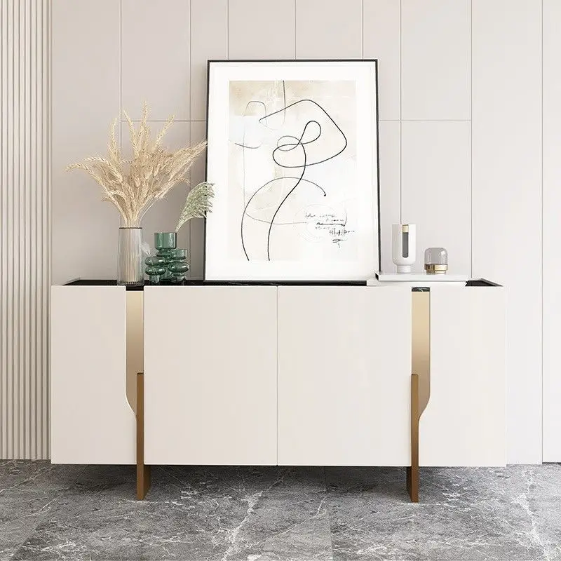Light luxury marble foyer, entrance cabinet, living room aisle, modern simple tea cabinet, dining side locker, wine cabinet