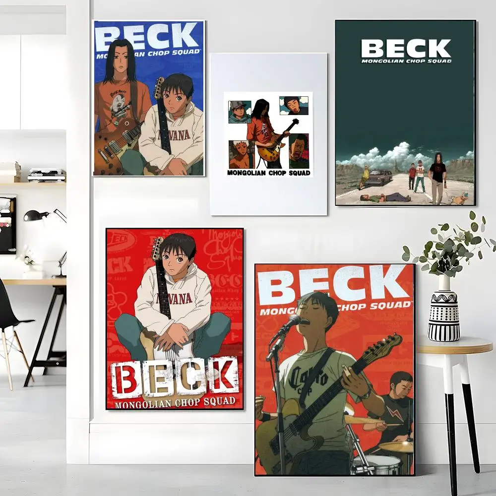 anime B-Beck Mongolian Chop Squad-D Painting Calligraphy Artwork for Living Room Bedroom Office Home Decor