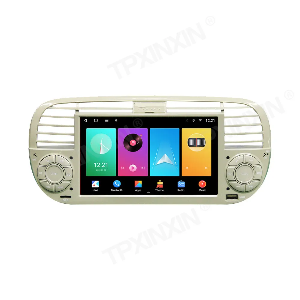 TPXINXIN 7'' Android 12 Car Radio Stereo For Fiat 500 2007 - 2015 Multimedia Player Wireless Carplay Auto BT Navigation HeadUnit