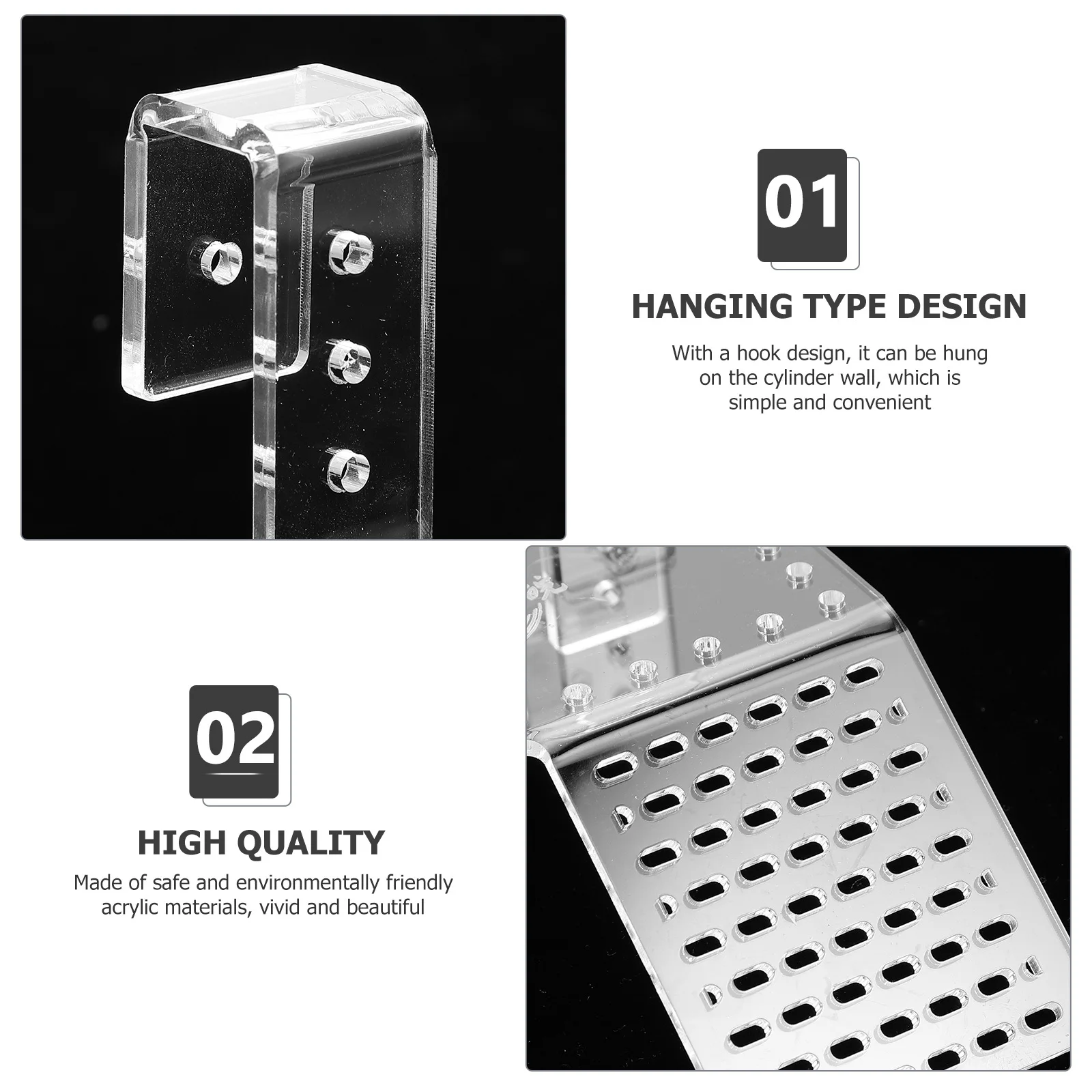 

1Pcs Acrylic Turtle Basking Platform Hanging Design Durable Load-Bearing Tortoise Resting Climbing Island Floating Platform