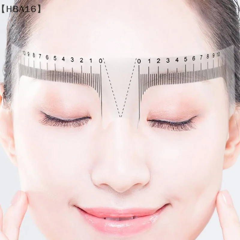 6 Styles Reusable Eyebrow Ruler Microblading Semi Permanent Eyebrow Tattoo Position Ruler Guide Makeup Stencil Measure Tools