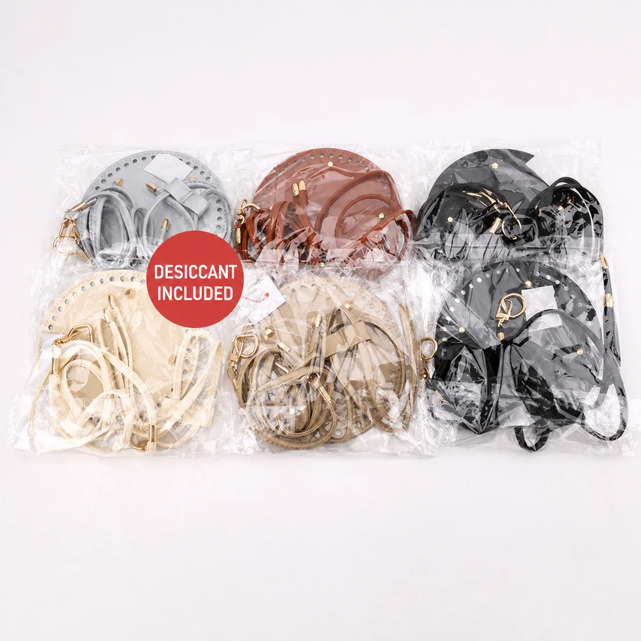 DIY Bucket Bag Accessories Load-reducing Drawstring Shoulder Strap PU Bag Bottom Vintage Handmade Bag Kit For Woven Bucket Bags