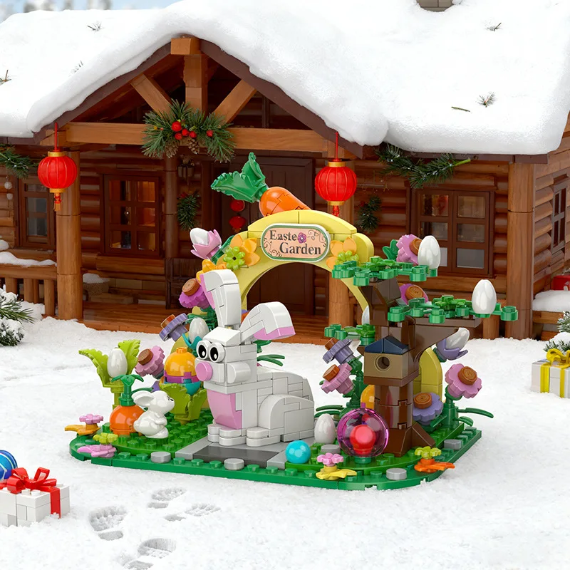 

Easter Bunny Chick Building Blocks Small Particle Assembly Toy Anniversary Souvenir Business Gift Educational Playset For Kids
