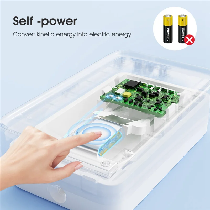 ABGR-Sensore campanello wireless Campanello domestico Cercapersone telecomandato Campanello autogenerato con musica ABS nera