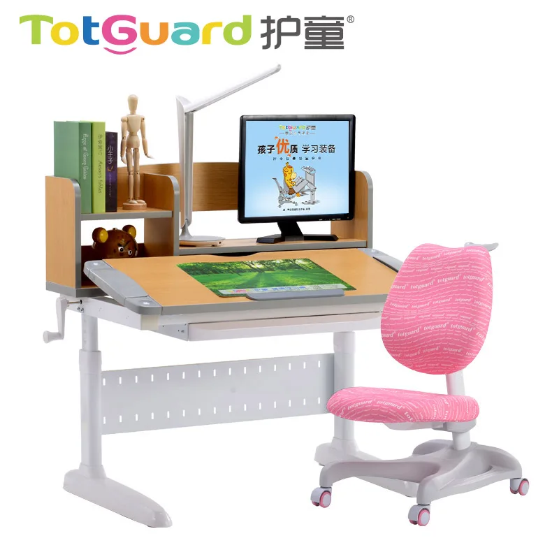 Eco-friendly ergonomic Height adjustable study desk and chair for students