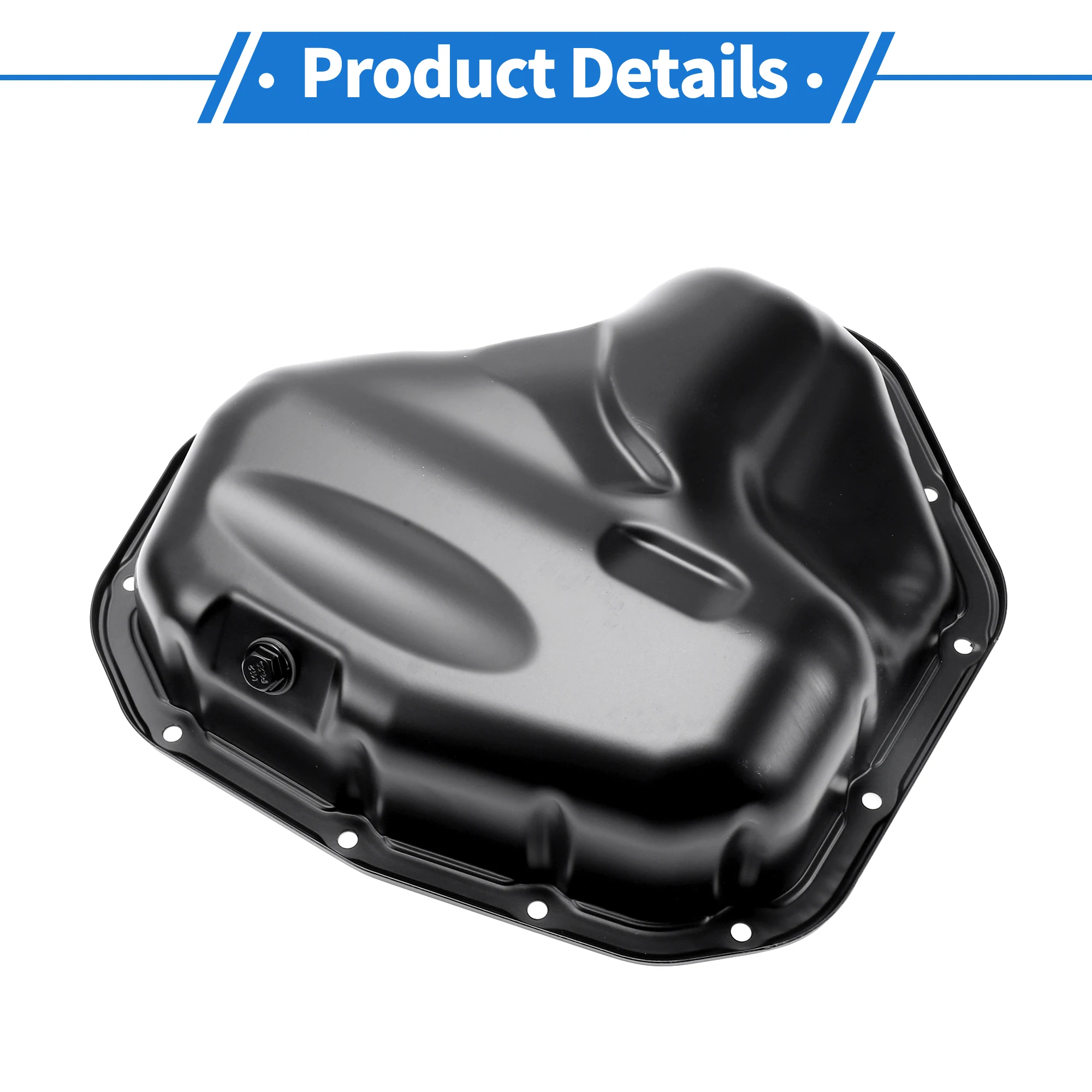 

UXCELL No.1210136040 Engine Oil Pan Oil Pan Sump Transmission Oil Pan for Toyota Highlander 2009-2019 Iron Black