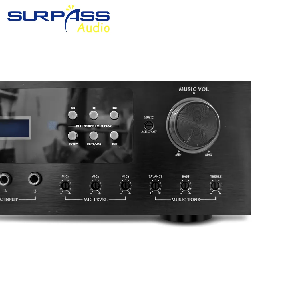 Домашний HIFI усилитель 8 Ом 150 Вт Bluetooth 5,0 усилители USB пульт дистанционного управления микрофон вход аудио звуковая система для вечеринки караоке-театра
