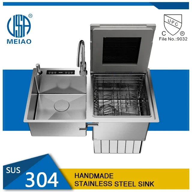 딥 304 스테인리스 스틸 자동 세척 싱크, 우수한 품질