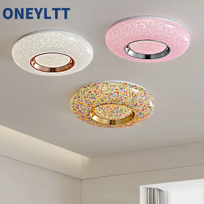 

Modern LED Ceiling Light Creative Color Lamp Lighting Kitchen Bedroom Dining Room Bathroom Round Home Decoration Lustre Fixture