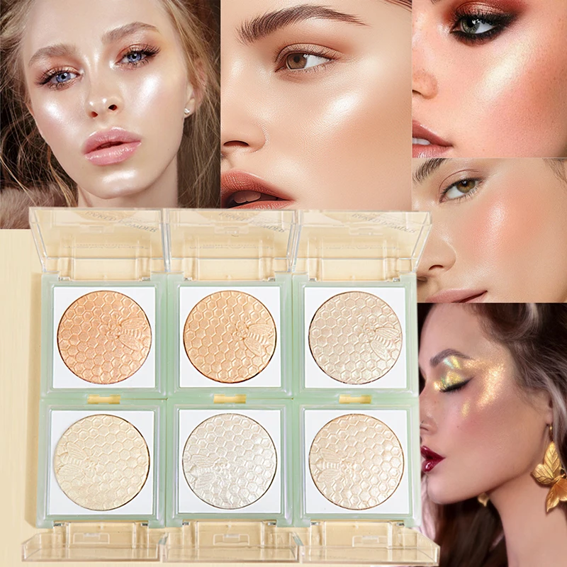 Highlighter Shading Powder Palette Natural Nude Pearlescent Fine Lightning Rouge Blush Contour Pressed Powder Illuminator Makeup