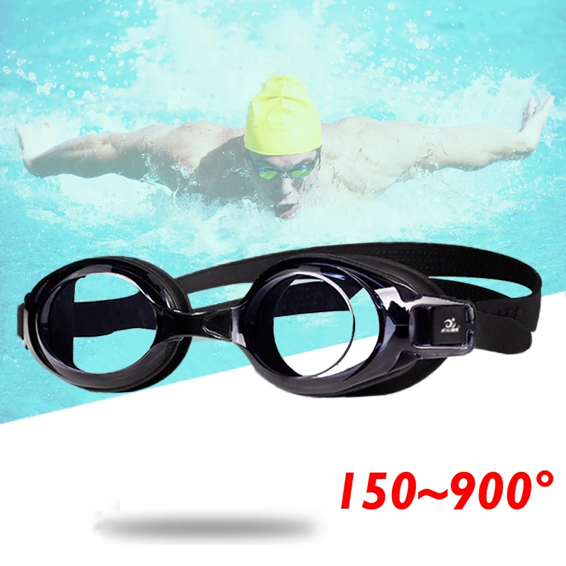 -1.5~-9.0 Myopia Swimming Glasses Prescription Waterproof Anti Fog Swim Eyewear Silicone Diopter Diving Goggles Adults Children