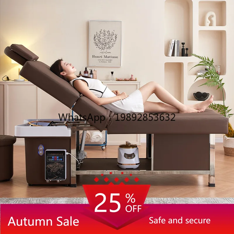 

YFY Head Therapy Shampoo Bed for Hair Salons, Thai Steam Treatment, Popular Stainless Steel Beauty Salon Use