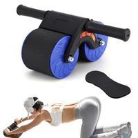 Automatic Rebound Abdominal Roller Dual Wheel Core Strength Trainer Abdominal Back Muscle Workout Equipment Ab Wheel