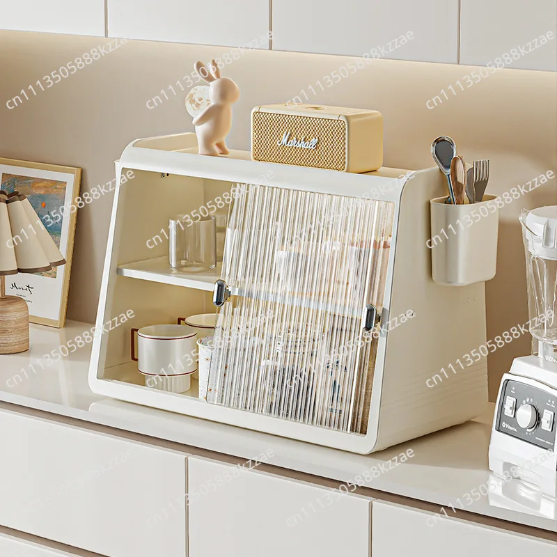 Dustproof Cup Storage Cabinets Household Multi-Functional Desktop Coffee Cup Storage Shelf For Kitchen Living Room Organizer