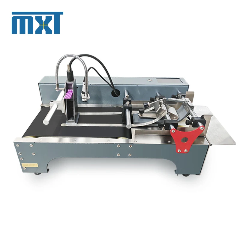 New Mini Desktop Friction Feeder Conveyor Inkjet Automatic Paging Tij Coding Machine For Plastic Paper Bag Flex Label Printer