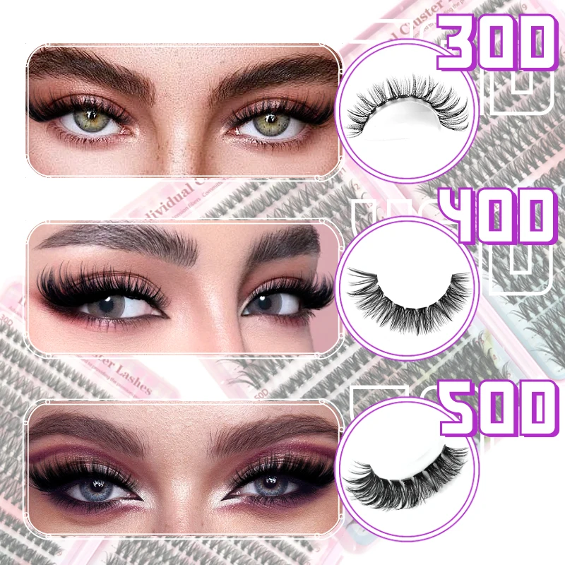 640 قطعة جلدة فردية لتقوم بها بنفسك الرموش الصناعية مجموعة رمش تمديد عدة جلدة السندات وختم الملقط رمش بكرة الشعر ماكياج أداة