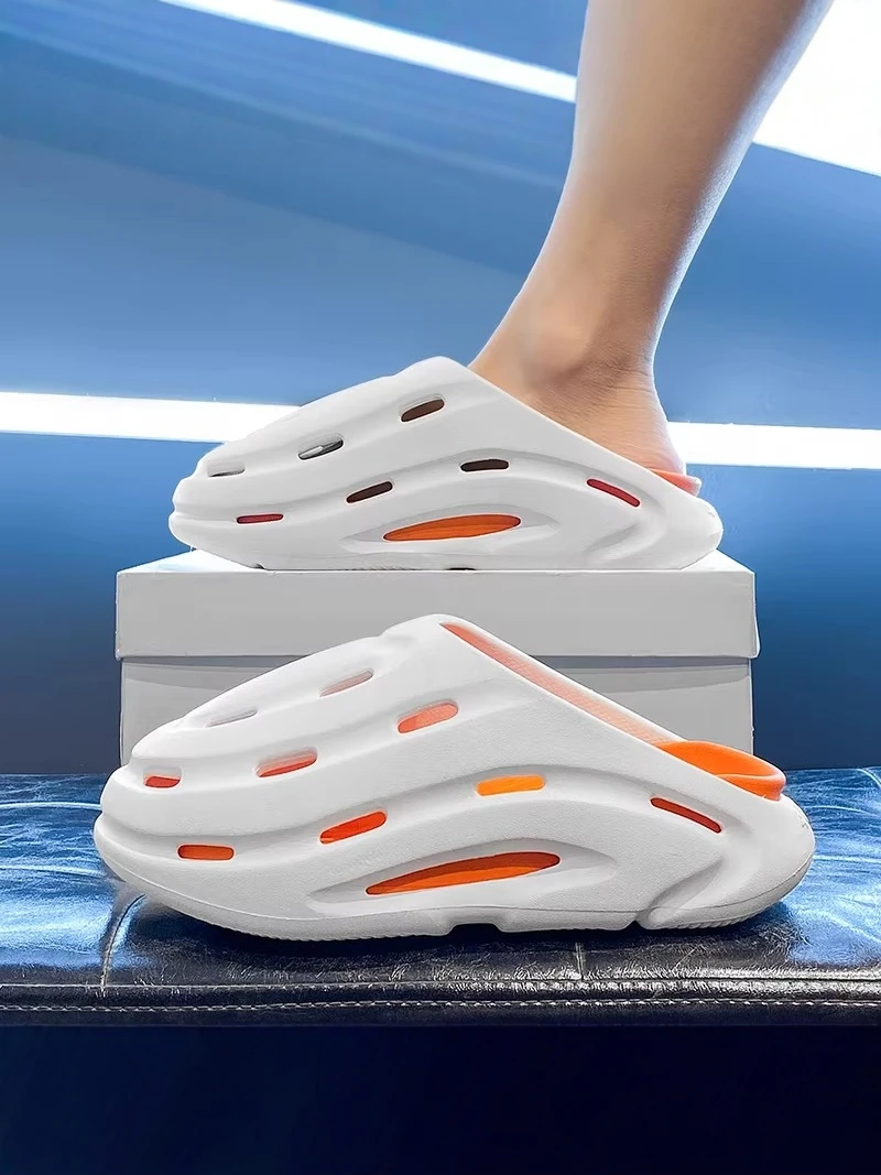 

Men's Summer Outdoor Sandals Anti-slip Wear-resistant Thick Bottom Hole Hole Beach Sports Cool Slippers Head Covered