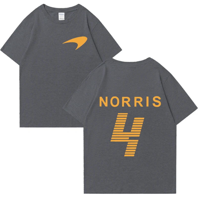 Hot Lando Norris Racing Driver Double Sided Print Sweatshirt Men Women plus size tops 100% Cotton short sleeve Hip Hop Tee shirt - Image 3