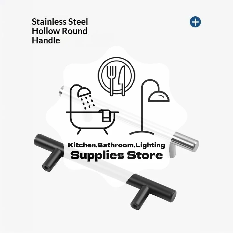 2Pcs Handle Brushed Stainless Steel Kitchen Cabinet Door Knob Kitchen Handle Furniture Drawer Pulls Bar Handle Pull Hardware