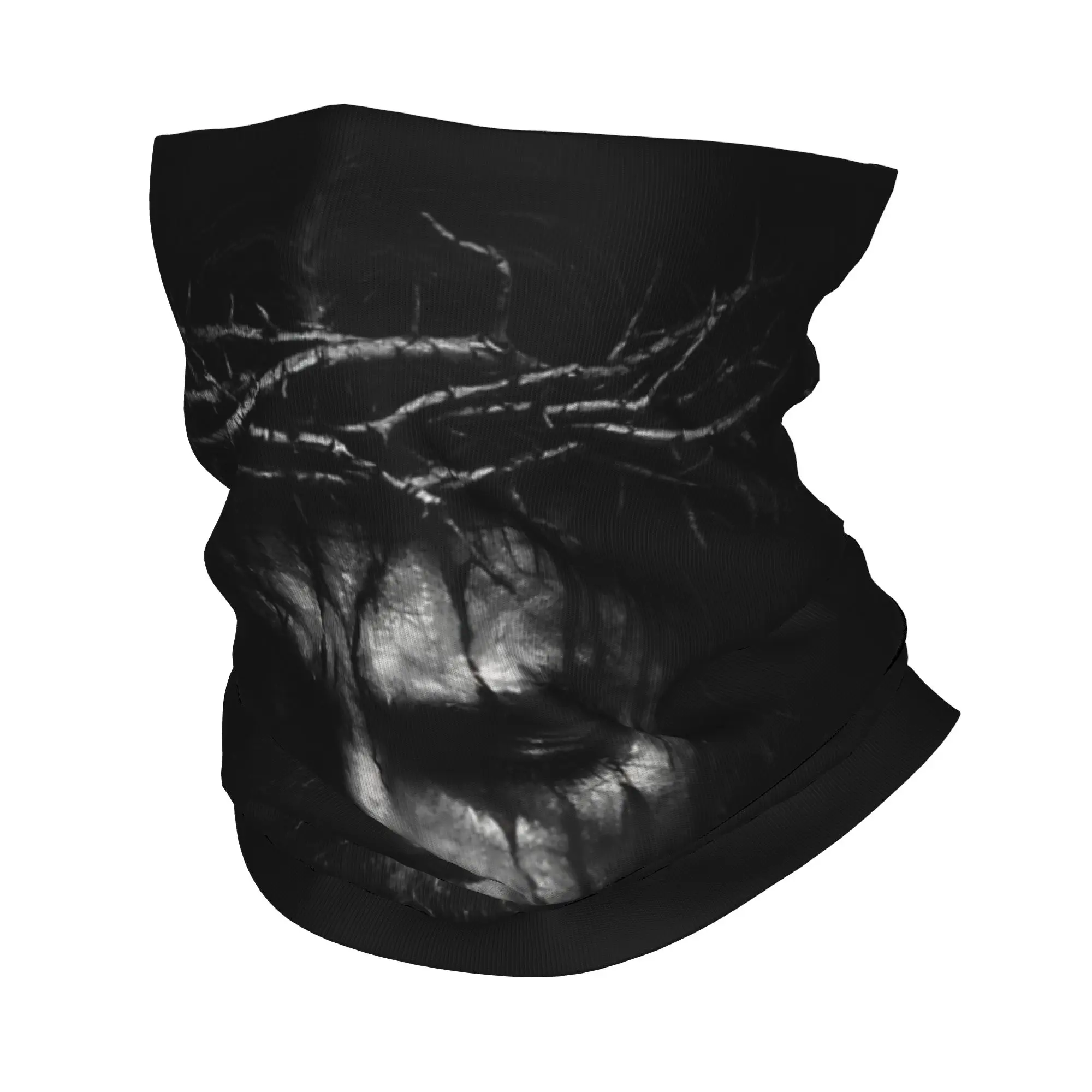 Portrait of Jesus Crown of Thorns Christ Bandana Neck Gaiter Print Suffering Balaclavas Wrap Scarf Headwear Fishing Unisex Adult