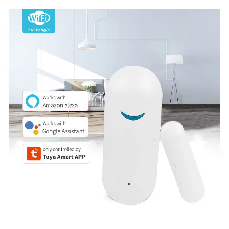 Remote Anti-theft Detection Alarm Wi-Fi Intelligent Door Magnetic Detector Window Garage Wireless Sensor Tuya APP Linkage Switch