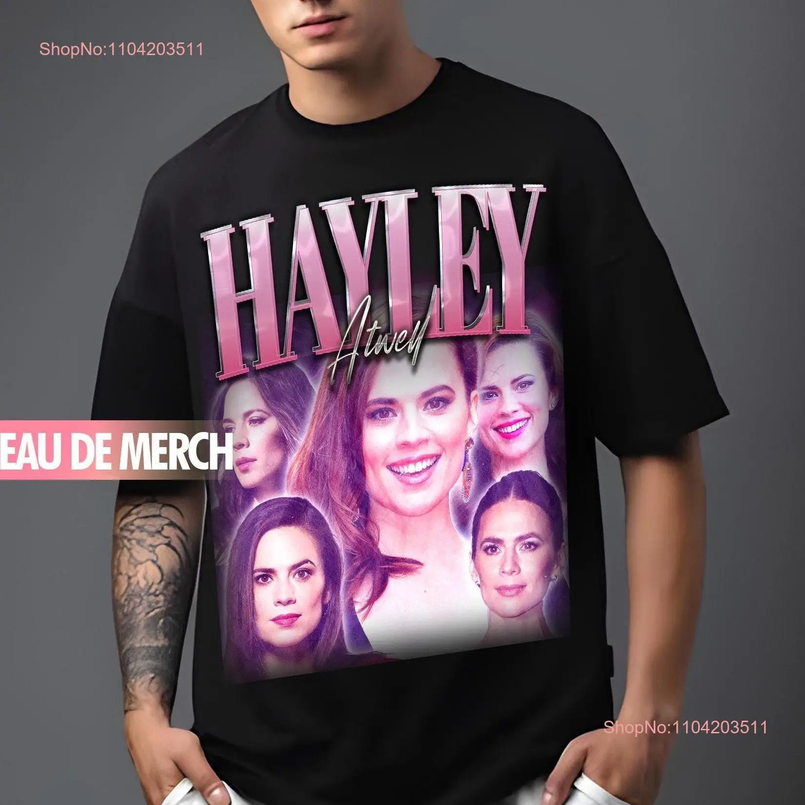 HAYLEY ATWELL TEES Vintage T Shirt 90s Merch Retro Fans long or short sleeves