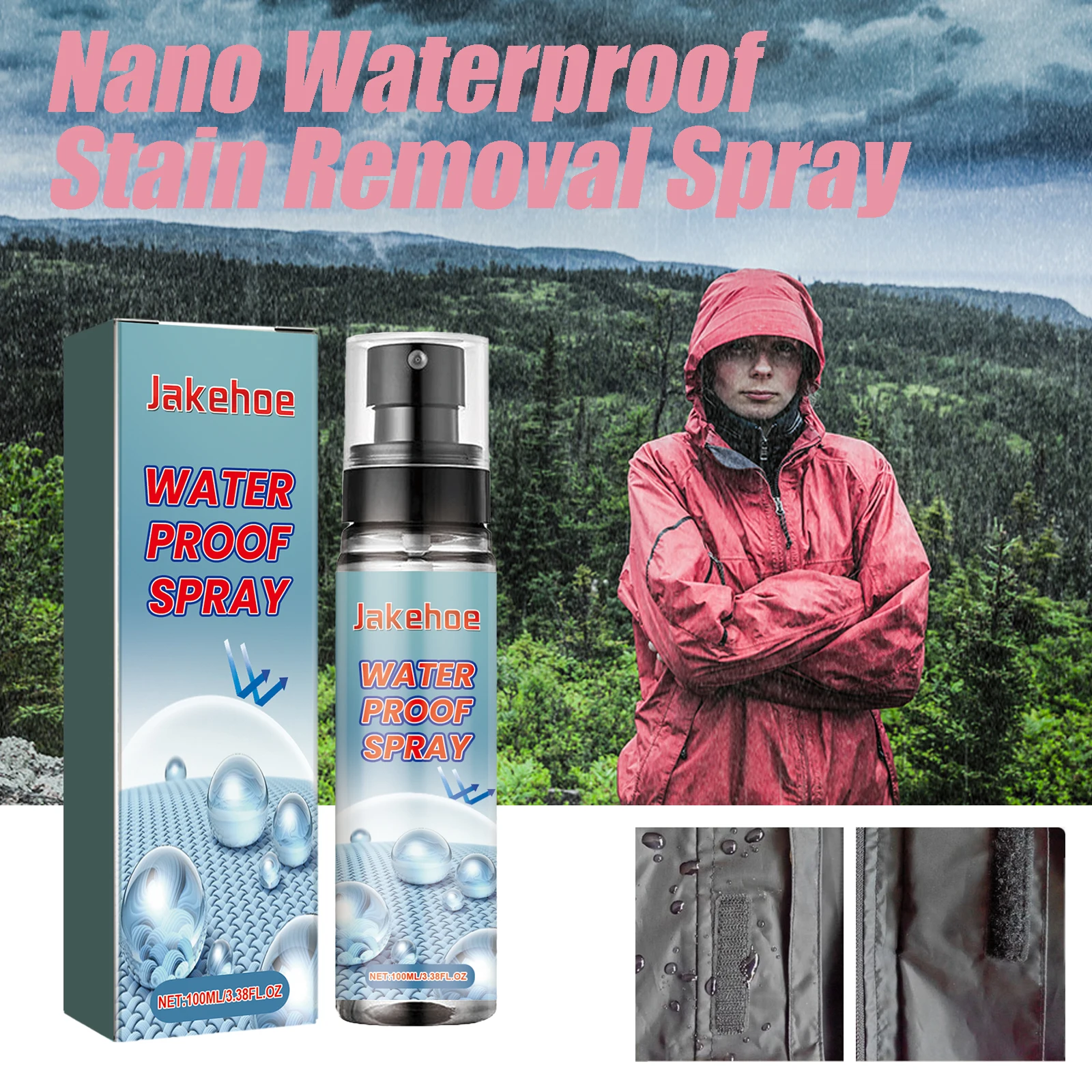 

Nano Waterproof Stain Removal Spray Rainy Fabric Protection Days Suitable for Coats Shoes Various Textiles Lasting Protection