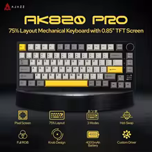 Ajazz ak820/ak820pro teclado mecânico para jogos bluetooth 5.1/sem fio/c-wired teclado personalizado com botão junta de troca quente