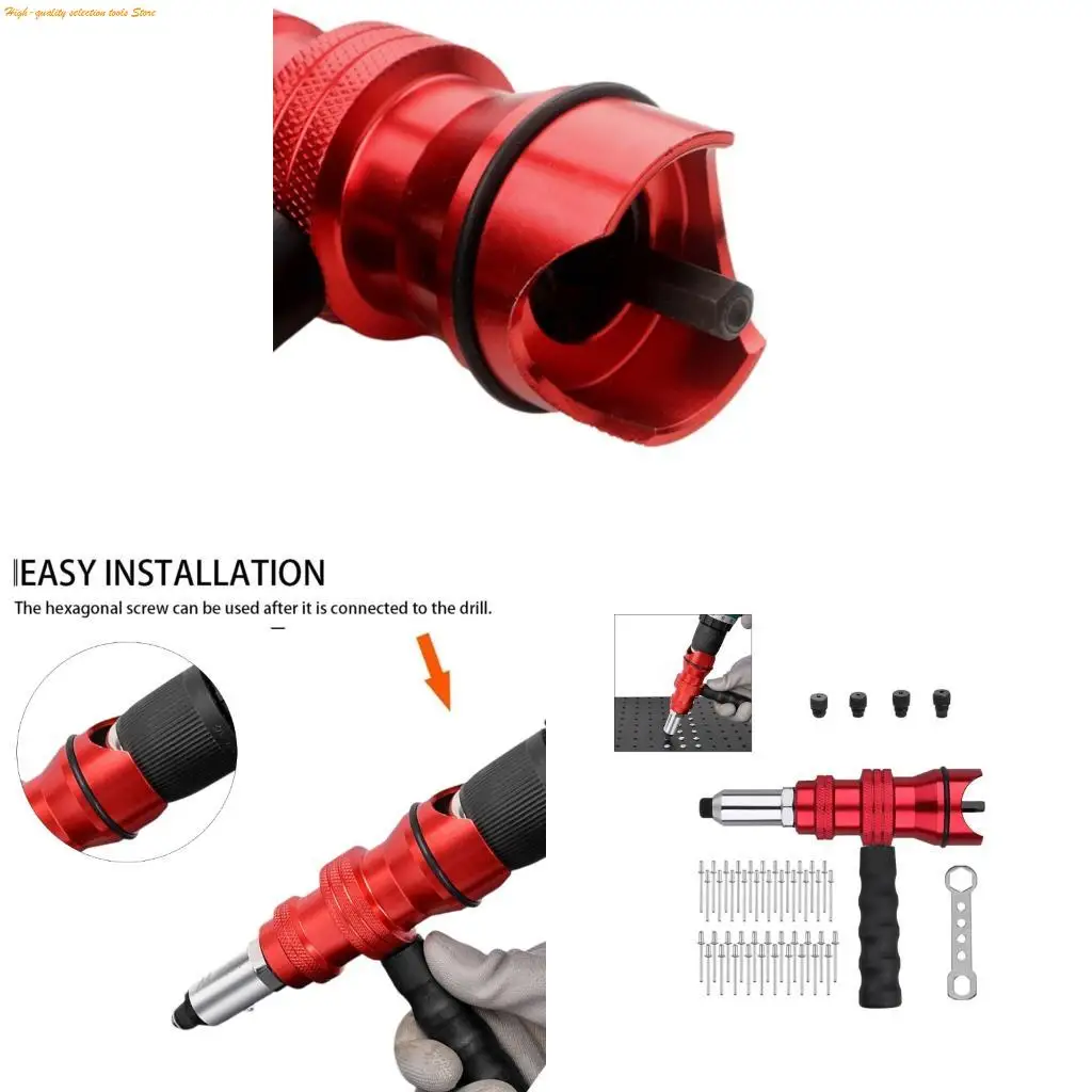 Adaptateur pistolet à Rivets 203F avec 100 Rivets jusqu'à 1500 tr/min, conception poignée Stable, Construction durable