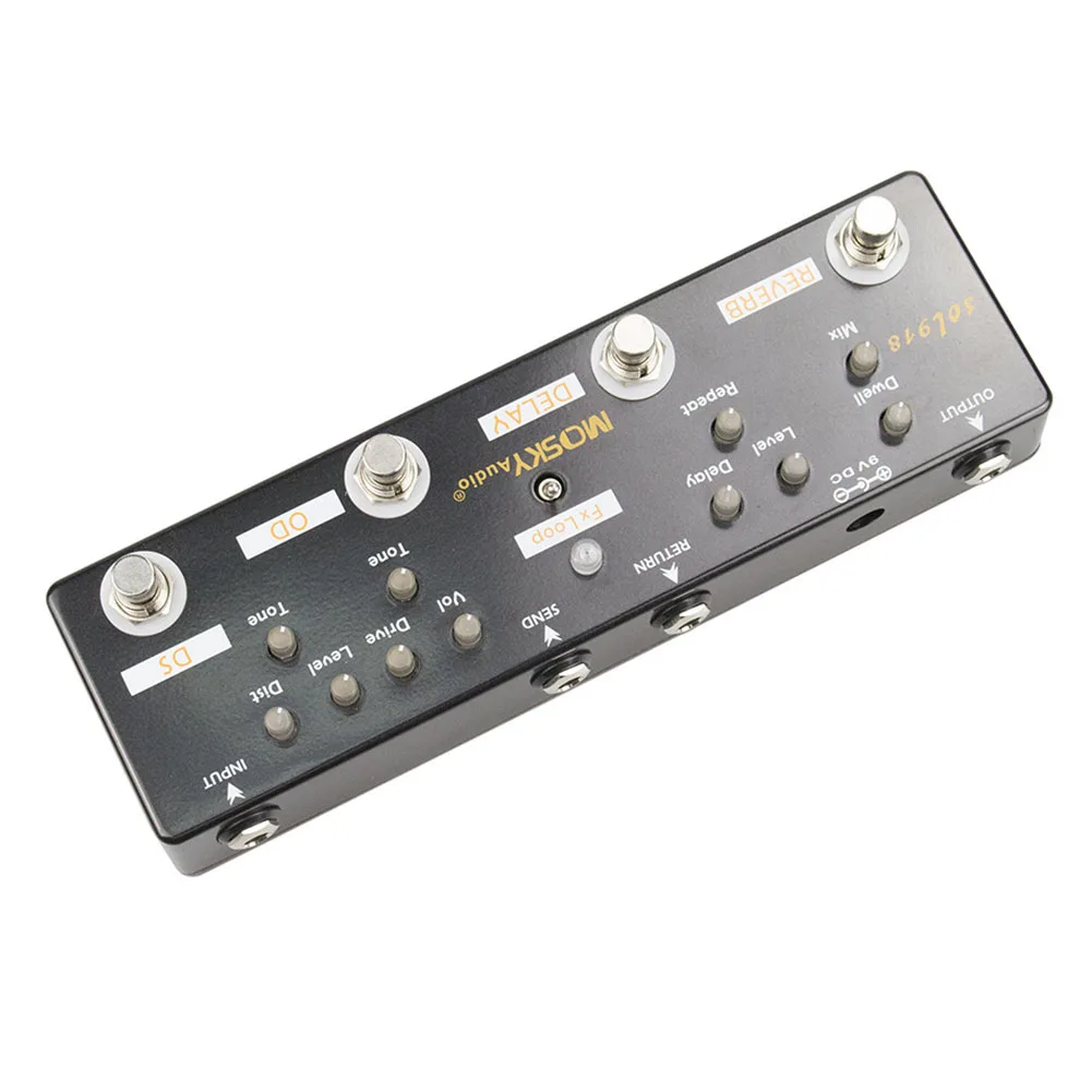 Power and Versatility for mosky 5in1 Guitar Pedal Distortion Delay Reverb Overdrive and Loop options for diverse musical styles