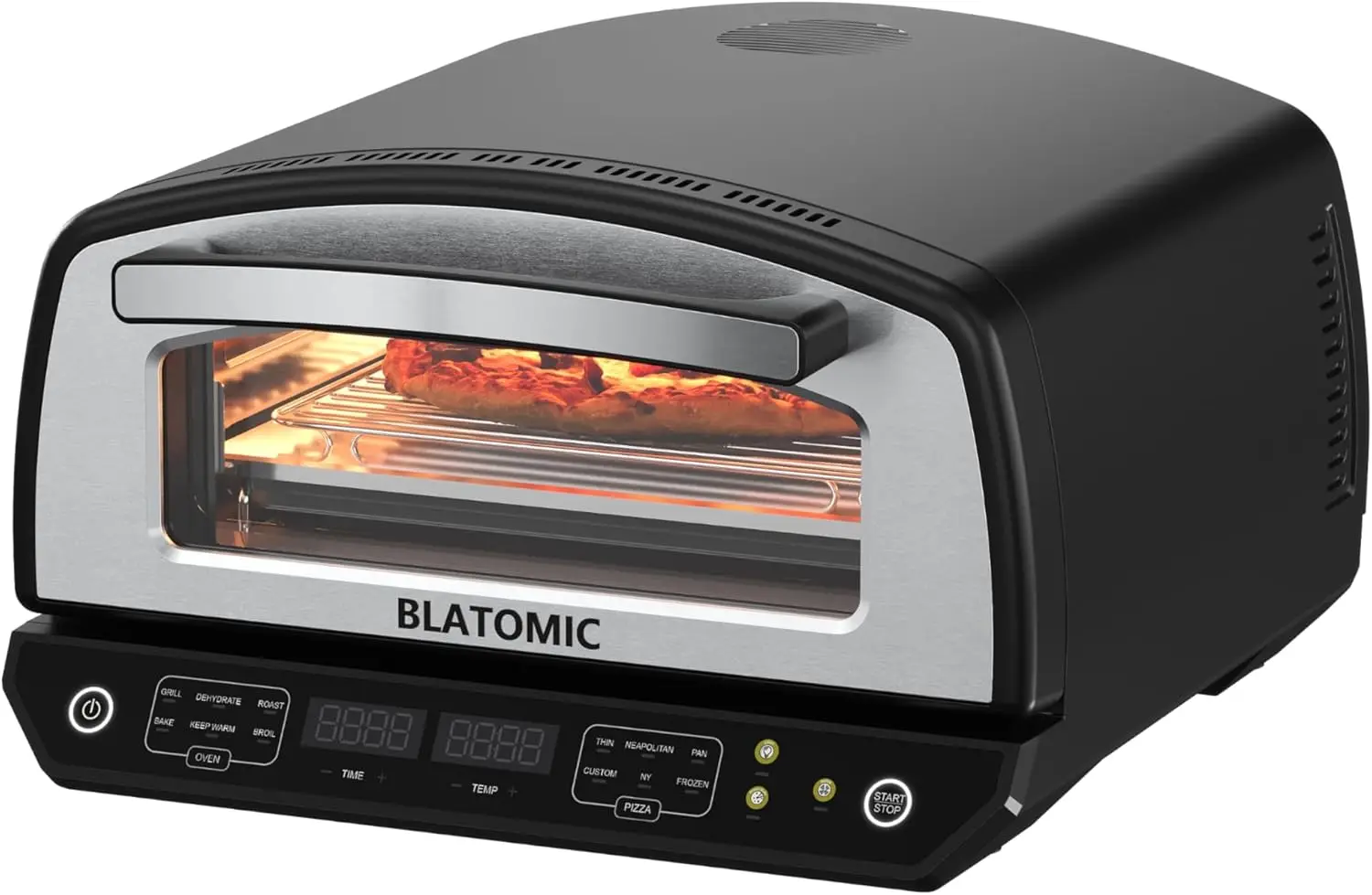

Indoor Pizza Oven - Makes 13 Inch Pizzas, Heats up to 850°F - Countertop Electric Pizza Maker with 6 Touchscreen Presets