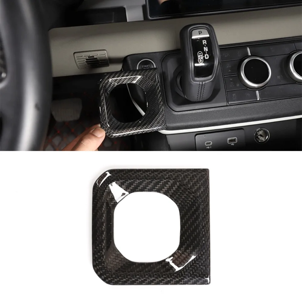 

The gear shift frame is suitable For Land Rover Defender 20-21 models with genuine carbon fiber 1-piece car decoration set