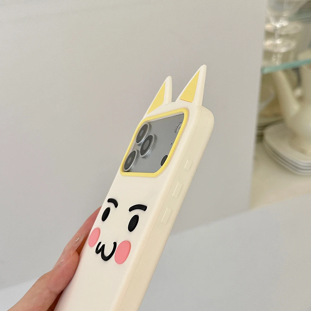 Niedliche 3D-Cartoon-Katzen-Handyhülle aus weichem Silikon für iPhone 16 17 18 Pro Max, lustige, stoßfeste Rückseite mit Anhänger – Detail 9