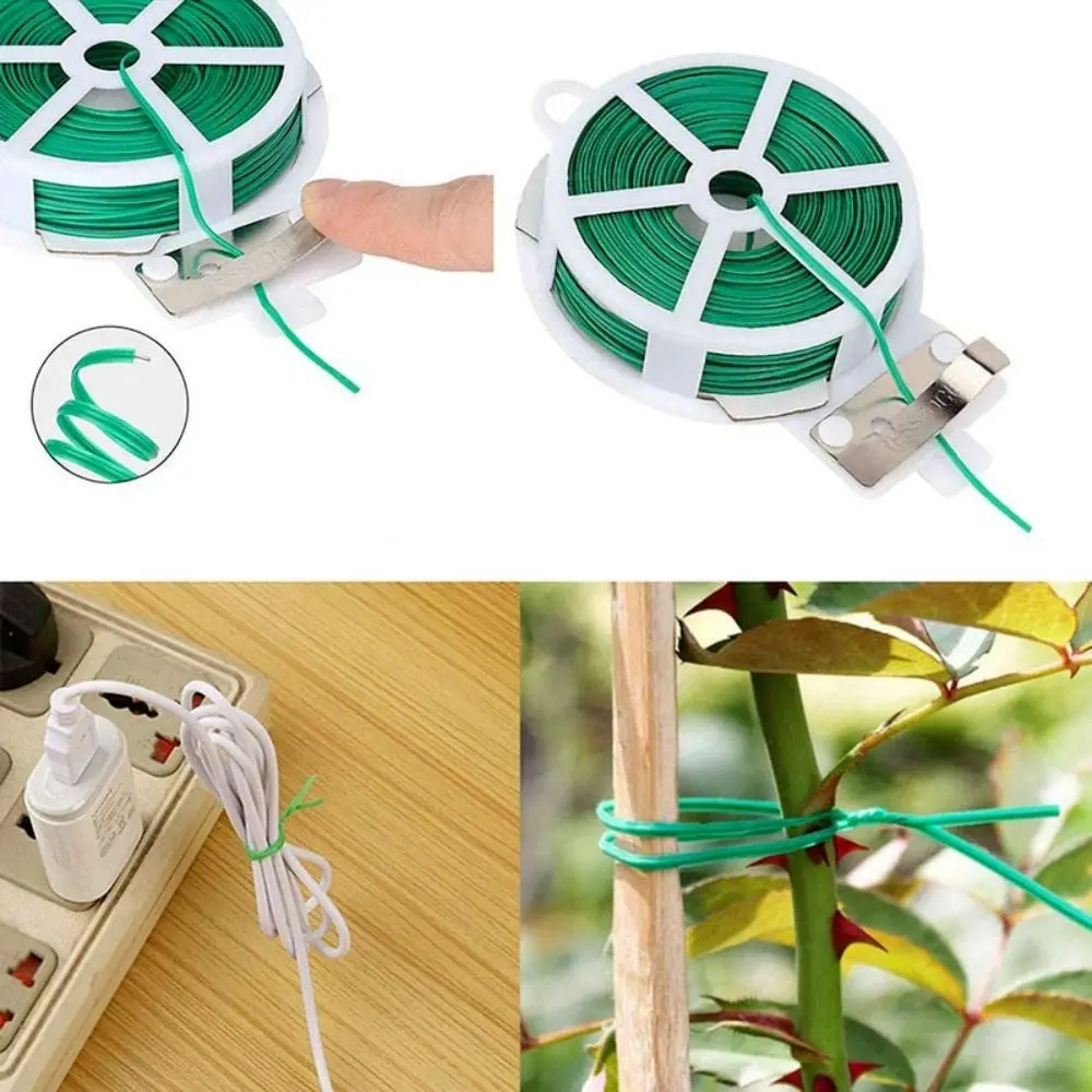 50/100/200m Garden Cable Ties Plant Climbing Lines Flower Plant Support Strap Tie Power Wire Loop Tape Plant Twist Ties