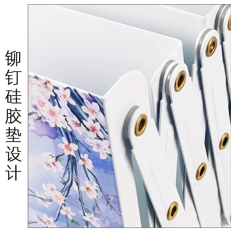 Large Ancient Style Series Retractable Bookends Metal Desk Book Holder Desks Organizer Office School Home Bookshelf Stationery