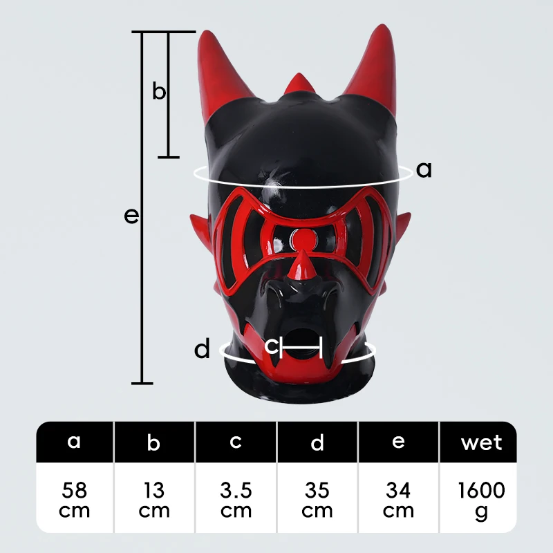 Furrjoi-mascarilla colorida de silicona Hypno Dragon Drone para disfraces de Cosplay, fetiche peludo, juego de mascotas, capucha de fiesta, tocado de látex mejorado