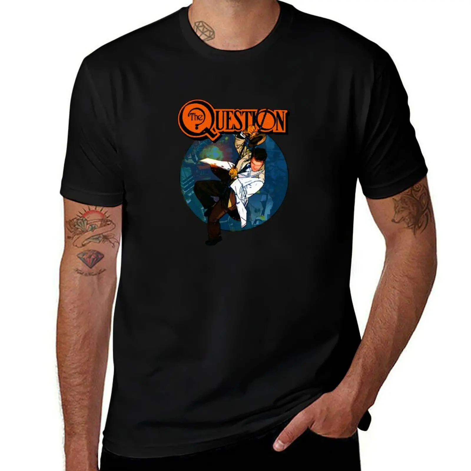 The Question T-Shirt Basic Solid Color Casual Tee Shirt T-Shirt