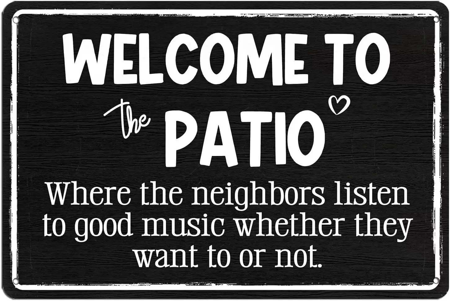 Welcome To The Patio Metal Tin Sign Indoor/Outdoor Decor Table Decorations Accessories Home Wall Art for Deck Backyard Bar Signs